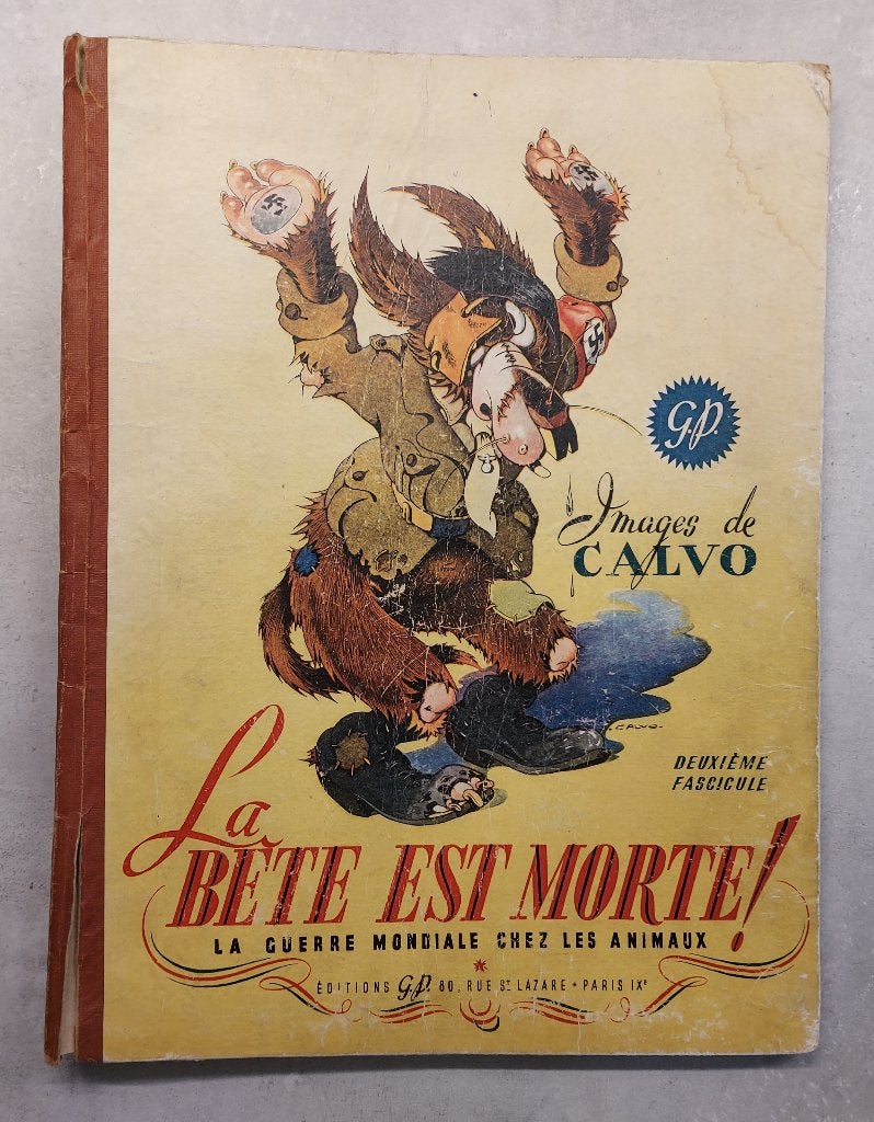 BD ancienne originale 1945 Calvo Satyre nazis, Envoi, Utilisé, Calvo
