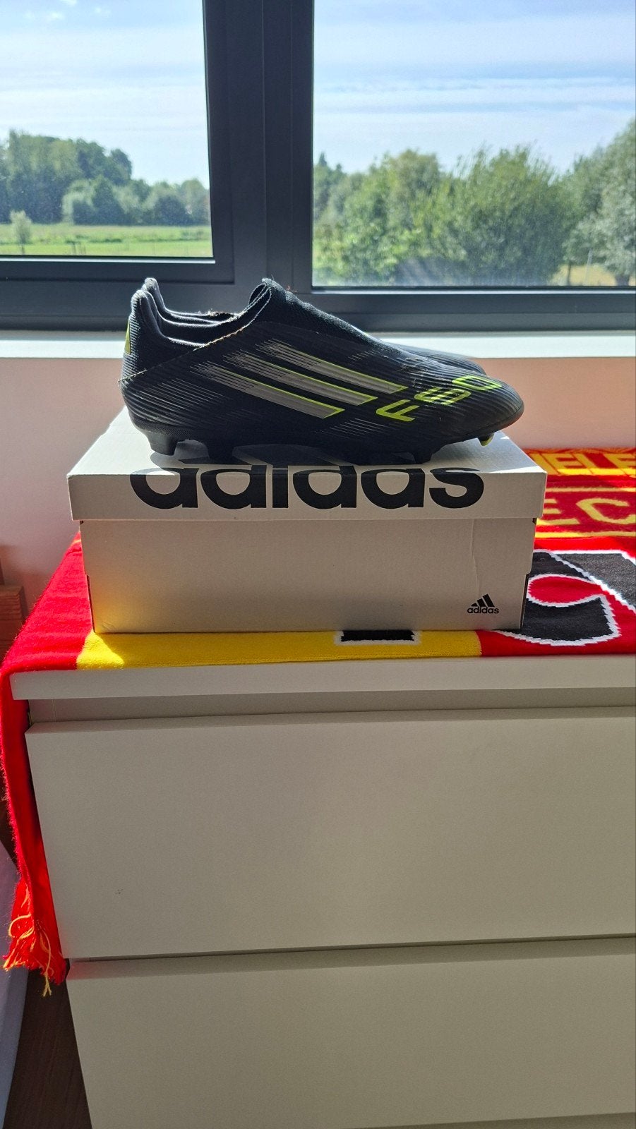 Voetbalschoenen adidas F50 zwart en groen, maat 40.5, Kleding | Heren, Schoenen, Zwart, Boots, Ophalen of Verzenden, Zo goed als nieuw