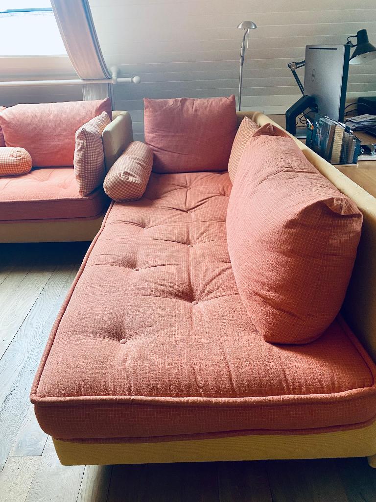 3-delig modulair hoeksalon Ligne Roset, Huis en Inrichting, Ophalen, Gebruikt, Stof, Design / modern