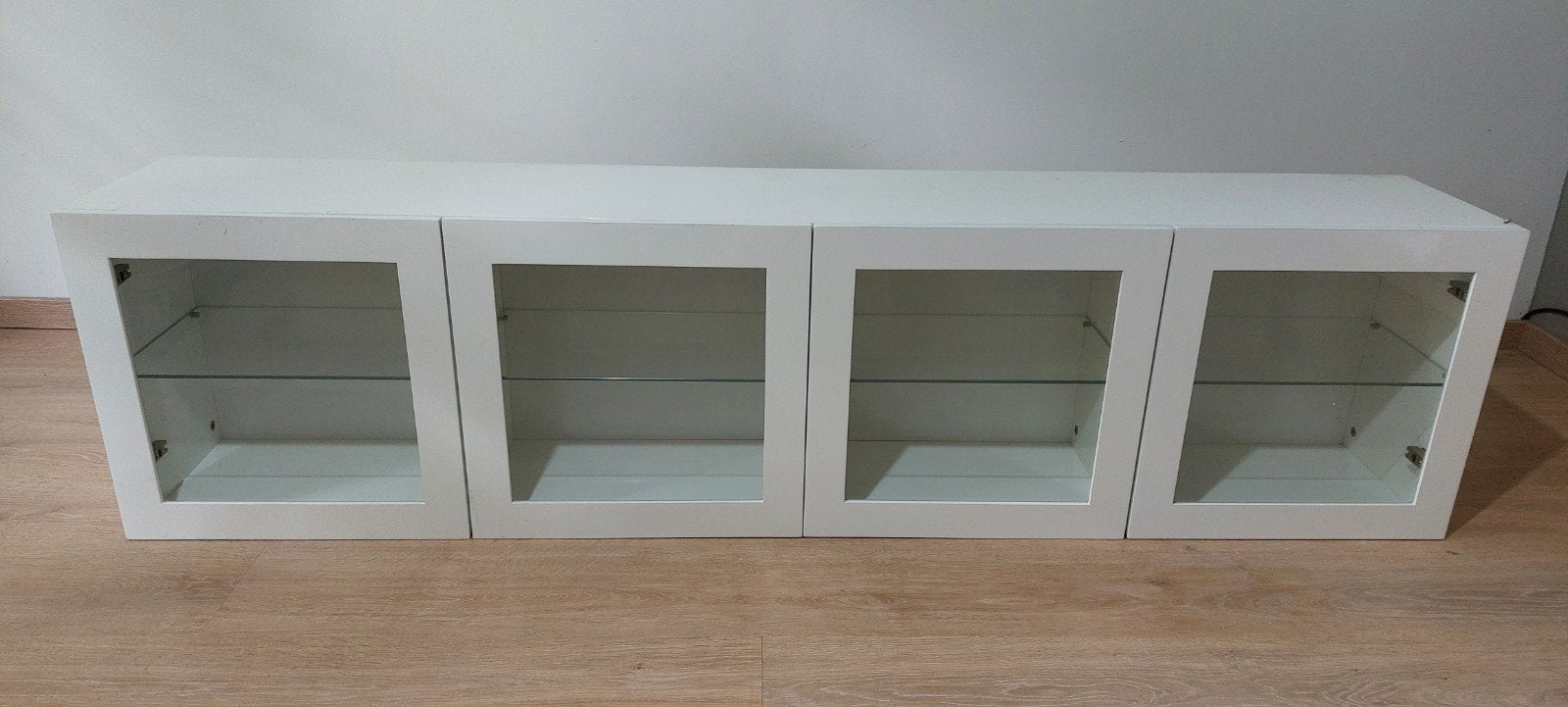 Hangkast in witte glans (180×45×30), Ophalen, Met deur(en), 150 tot 200 cm, Zo goed als nieuw