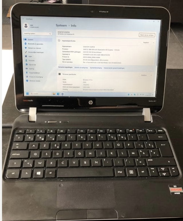 Hp pavilion dm1-4400 11,6” mini met laptop defecte batterij!, Computers en Software, Windows Laptops, Ophalen, Gebruikt, HDD, 11 inch
