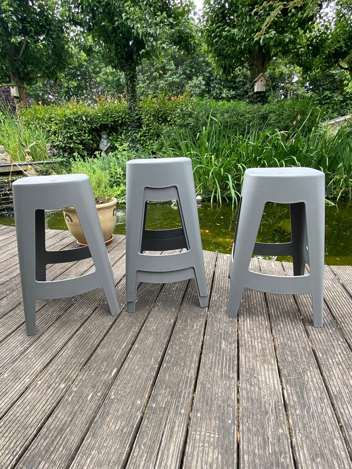 4 BARSTOELEN / loungebar stoelen, Ophalen, Nieuw, Kunststof