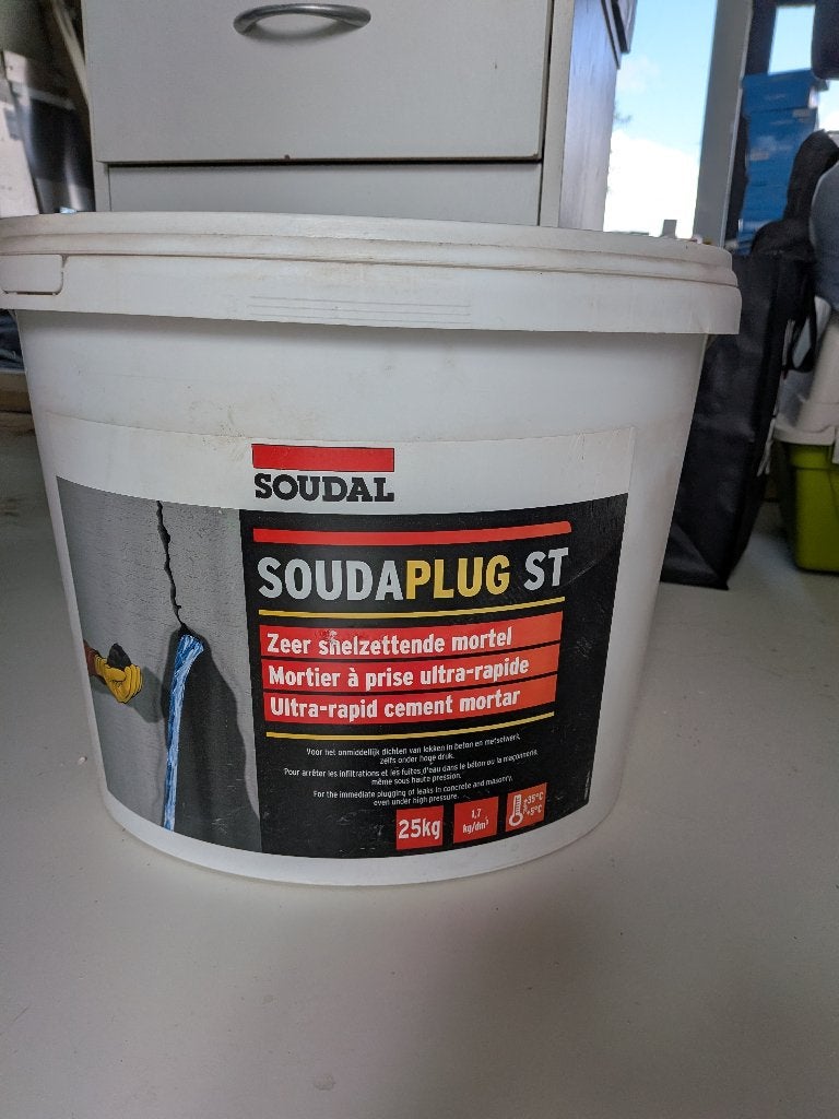 Soudal Soudaplug ST waterdichte Mortel 2 x 25kg, Ophalen, Nieuw