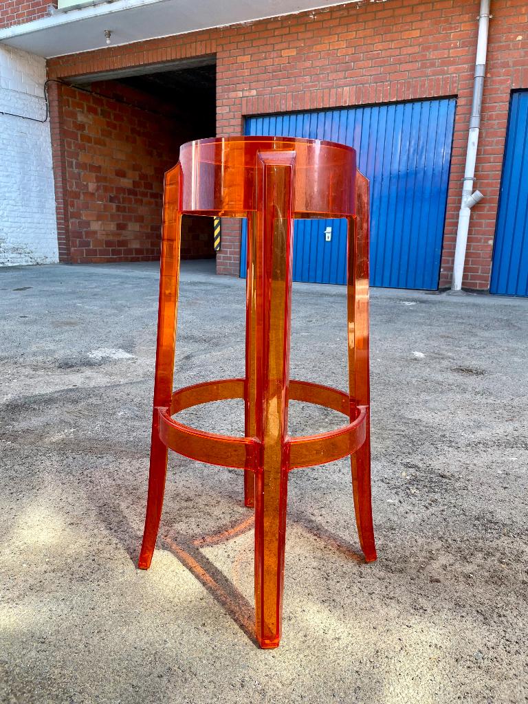 Charles Ghost Kartell kruk, oranje (75cm), Ophalen, Gebruikt, Kunststof