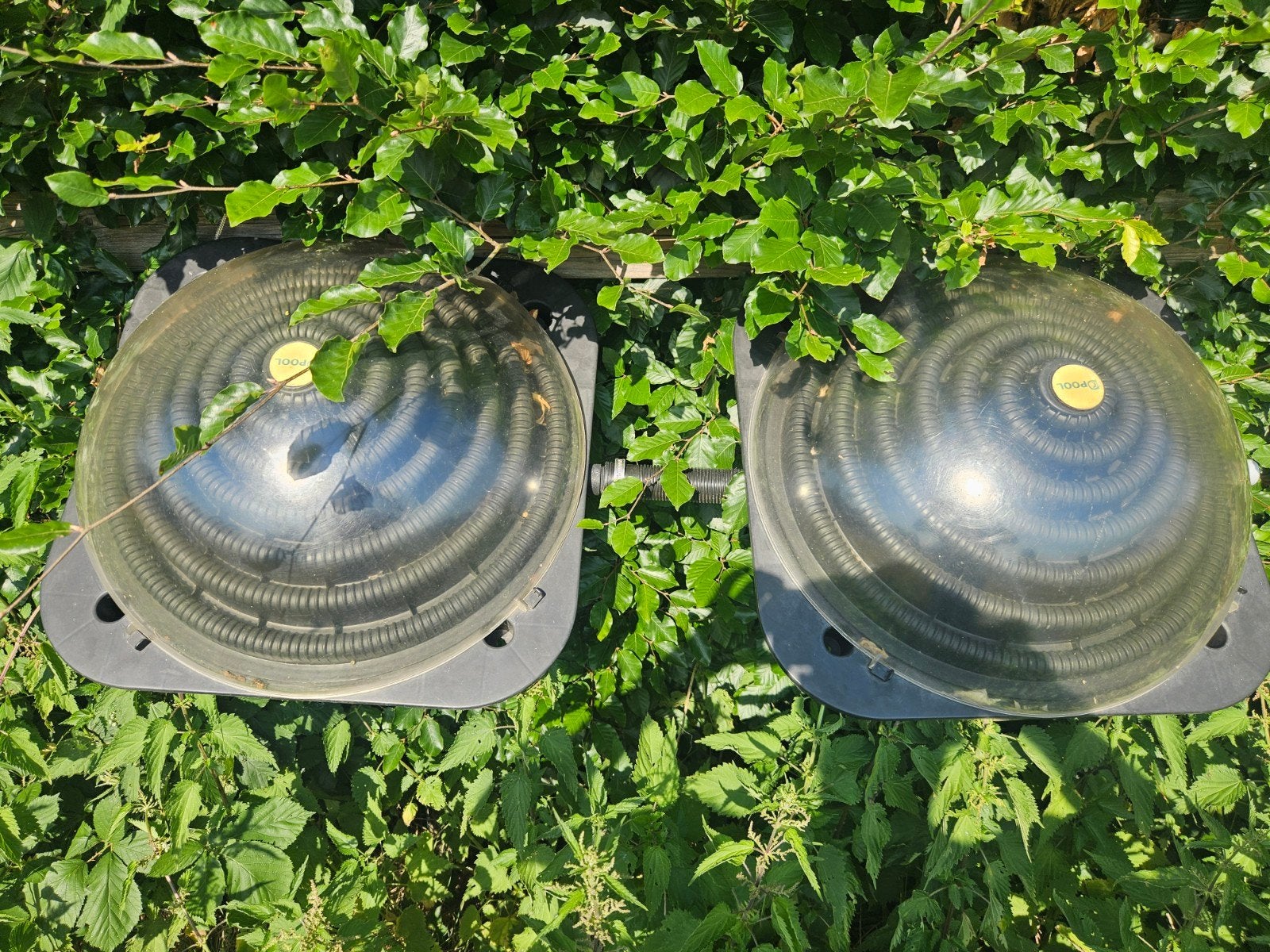 2 Solar Bollen Opool 56x56 cm + klemmen, Tuin en Terras, Zwembad-toebehoren, Gebruikt, Ophalen of Verzenden