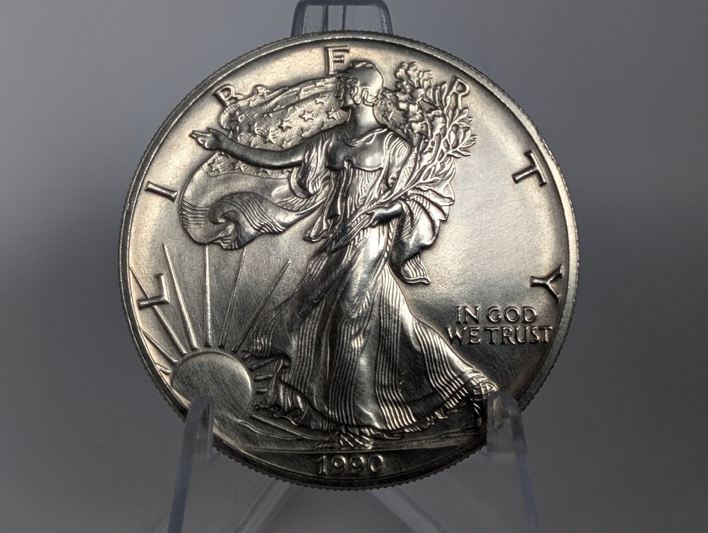 1oz American Silver Eagle uit 1990, Enlèvement ou Envoi, Argent