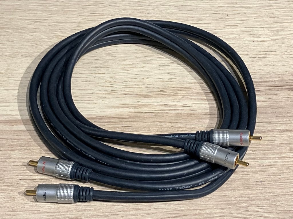 Câble audio professionnel STEREO de 2 mètres en or 24 carats, Enlèvement ou Envoi, Comme neuf, 2 à 5 mètres, Câble de haut-parleur