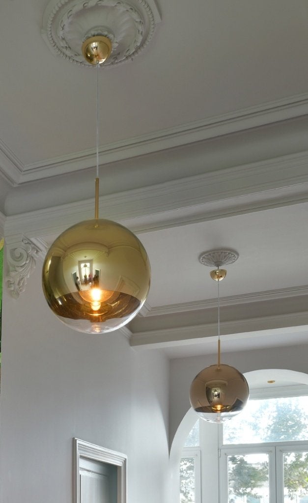 Suspension Tom Dixon Mirror Ball dorée Ø40 cm, Design, Enlèvement, Métal, E27 (grand)