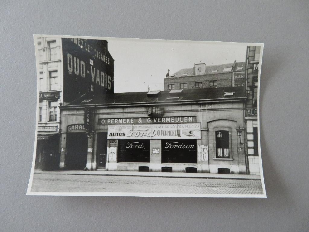 1929 Ford garage Permeke - Vermeulen statieplein Astridplein, Verzamelen, Foto's en Prenten, Foto, Ophalen of Verzenden, Zo goed als nieuw