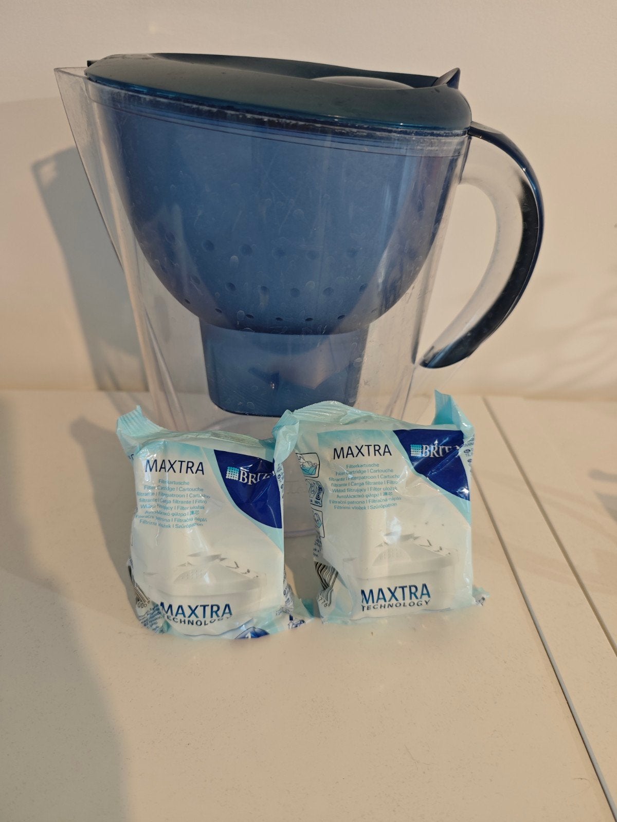 Brita Maxtra waterkan + 2 filters, Ophalen of Verzenden, Gebruikt