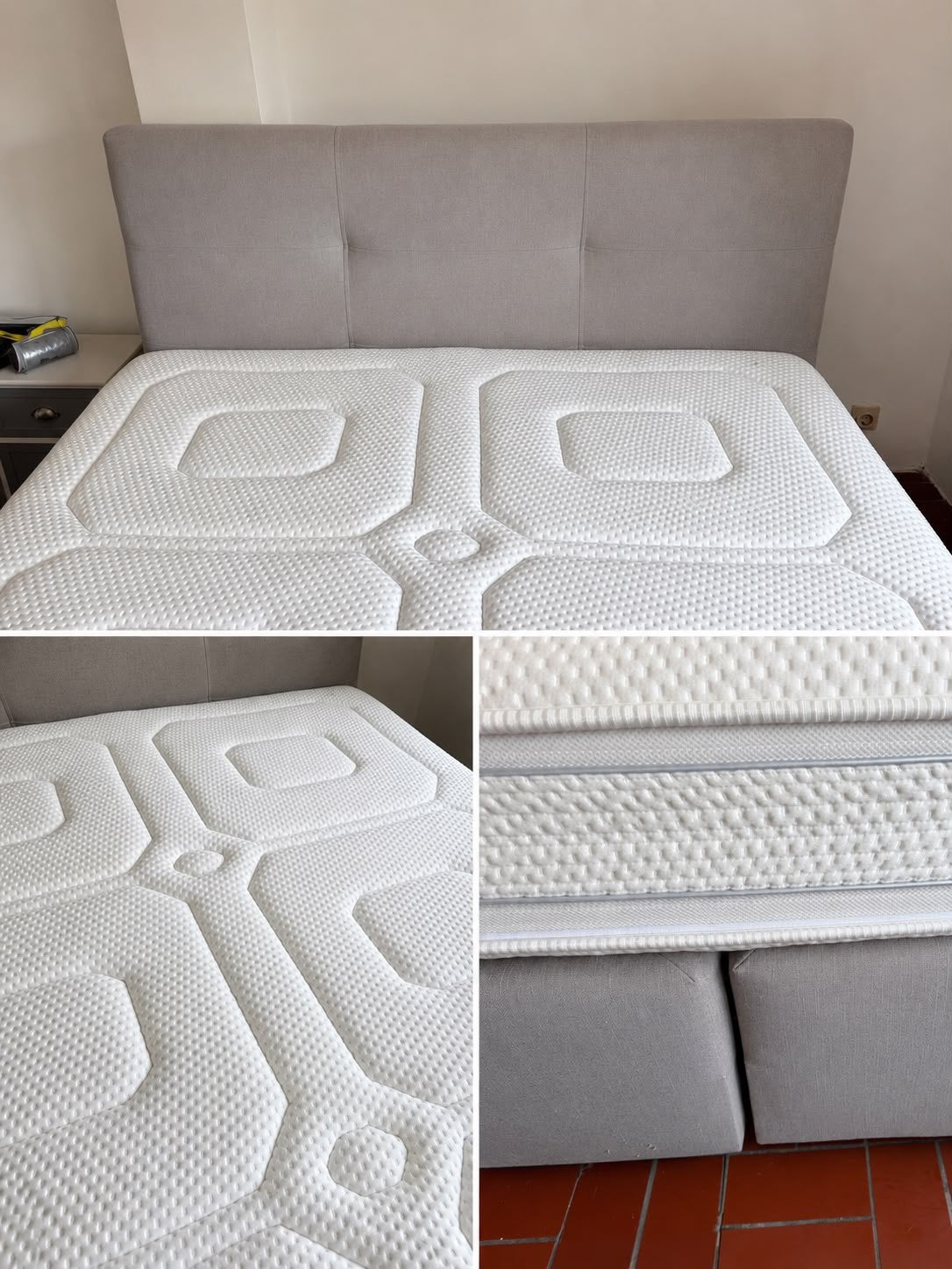 Boxpring tweepersoons 160 x 200, Ophalen, Gebruikt, Tweepersoons, 160 cm