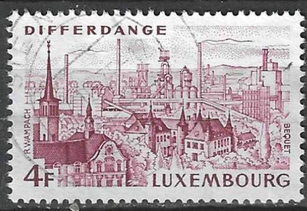 Luxembourg 1974 - Yvert 842 - Tourisme - Differdange (ST), Envoi, Luxembourg, Affranchi