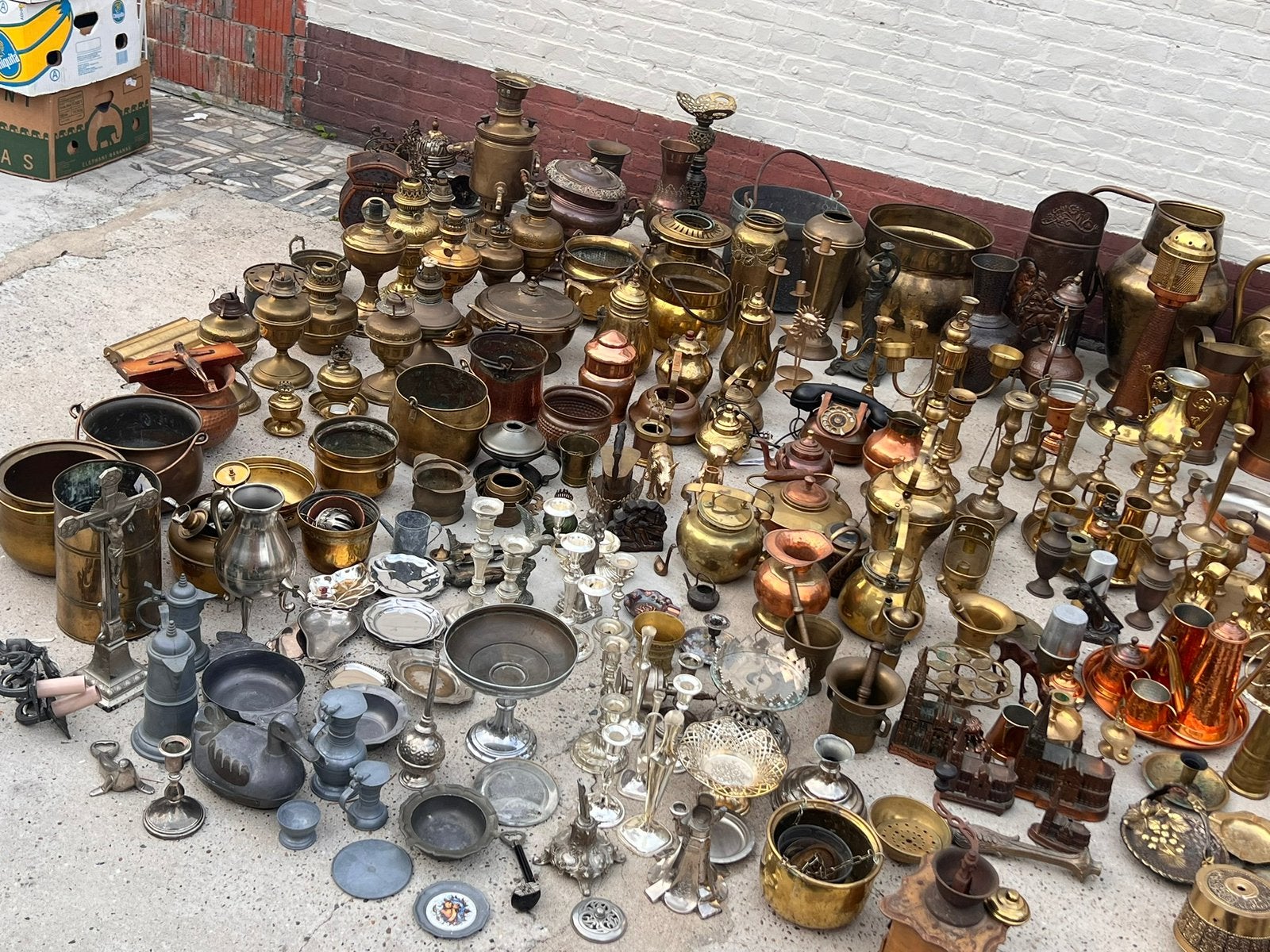 LOT DE CUIVRE, BRONZE, Antiquités & Art, Enlèvement, Bronze