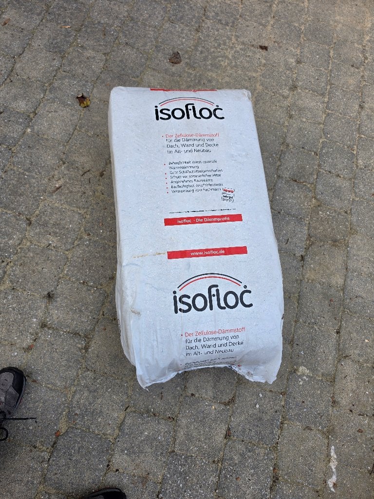 3x Isofloc /unifloc cellulose isolatie pak 12kg, Doe-het-zelf en Bouw, Ophalen, Nieuw, Overige materialen, Vloerisolatie