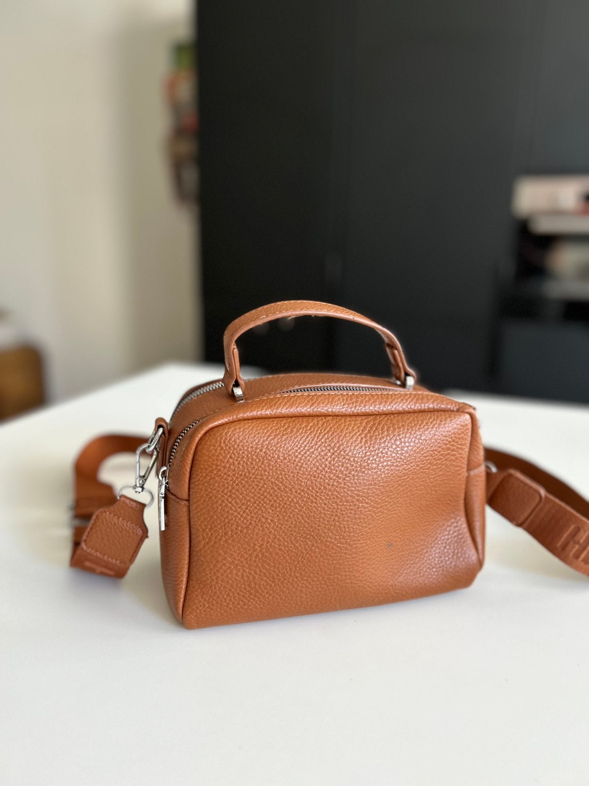 Handtas bruin, Handtassen en Accessoires, Tassen | Schoudertassen, Ophalen of Verzenden, Gebruikt, Bruin, Overige merken