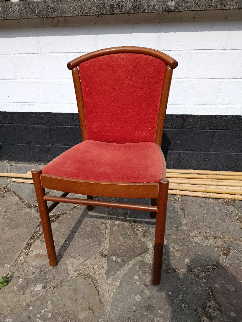 Paire de chaises de salle à manger vintage,style Mid-Century, Maison & Meubles, Enlèvement, Utilisé, Bois