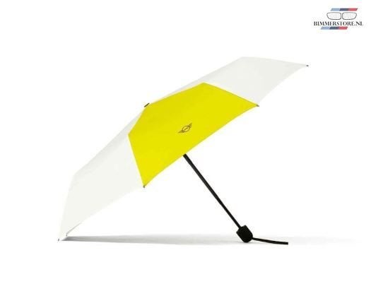 Opvouwbare Paraplu van het automerk Mini kleur wit geel marc, -, -, Nieuw, Ophalen of Verzenden