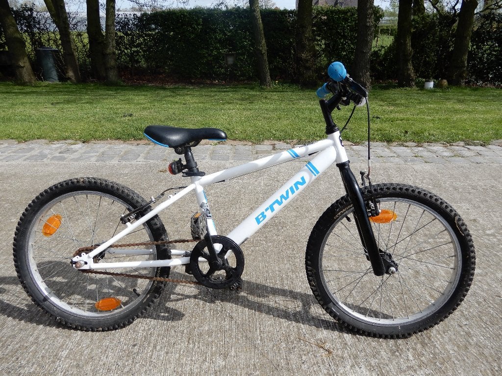 kinderfiets wit 20", Ophalen, Gebruikt, Velgrem, Handrem