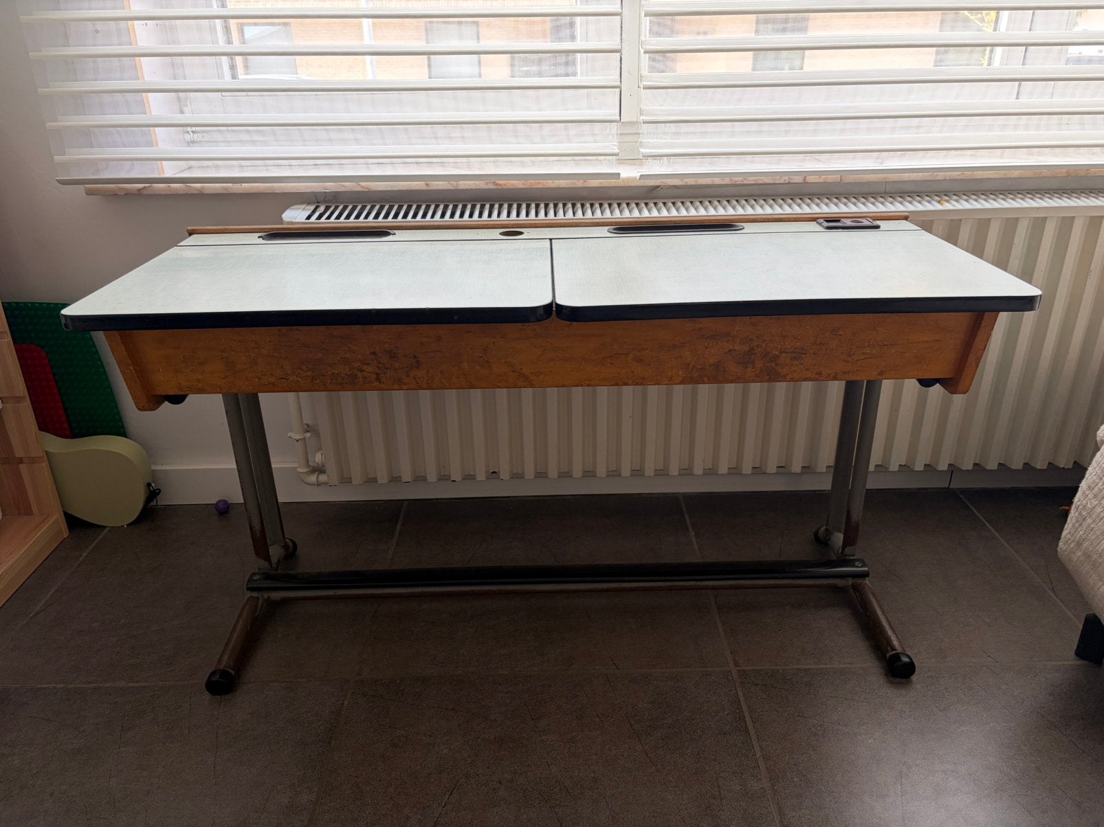 Banc d'école pour 2 enfants, 100 à 150 cm, Enlèvement, Utilisé, 100 à 150 cm