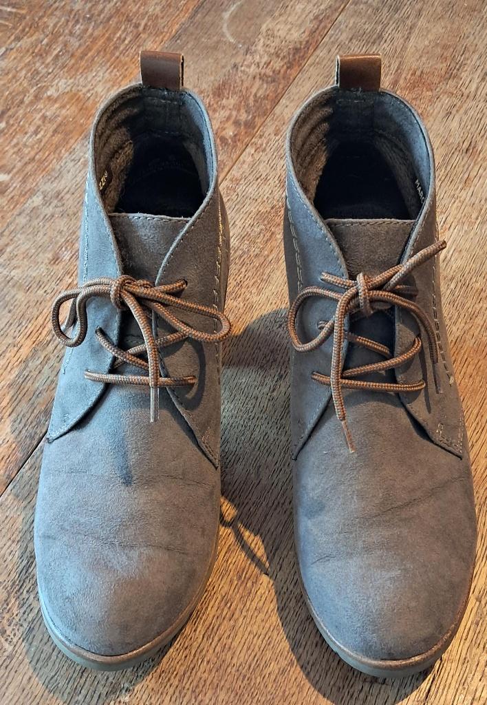 Enkellaarsjes maat 38 daim, Vêtements | Femmes, Chaussures, Gris, Marco Tozzi, Comme neuf, Enlèvement