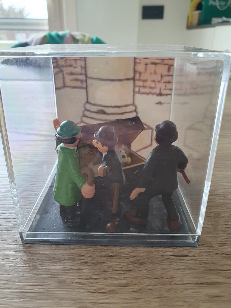 Diorama Tintin : Scène de Dupond, Collections, Enlèvement ou Envoi, Tintin