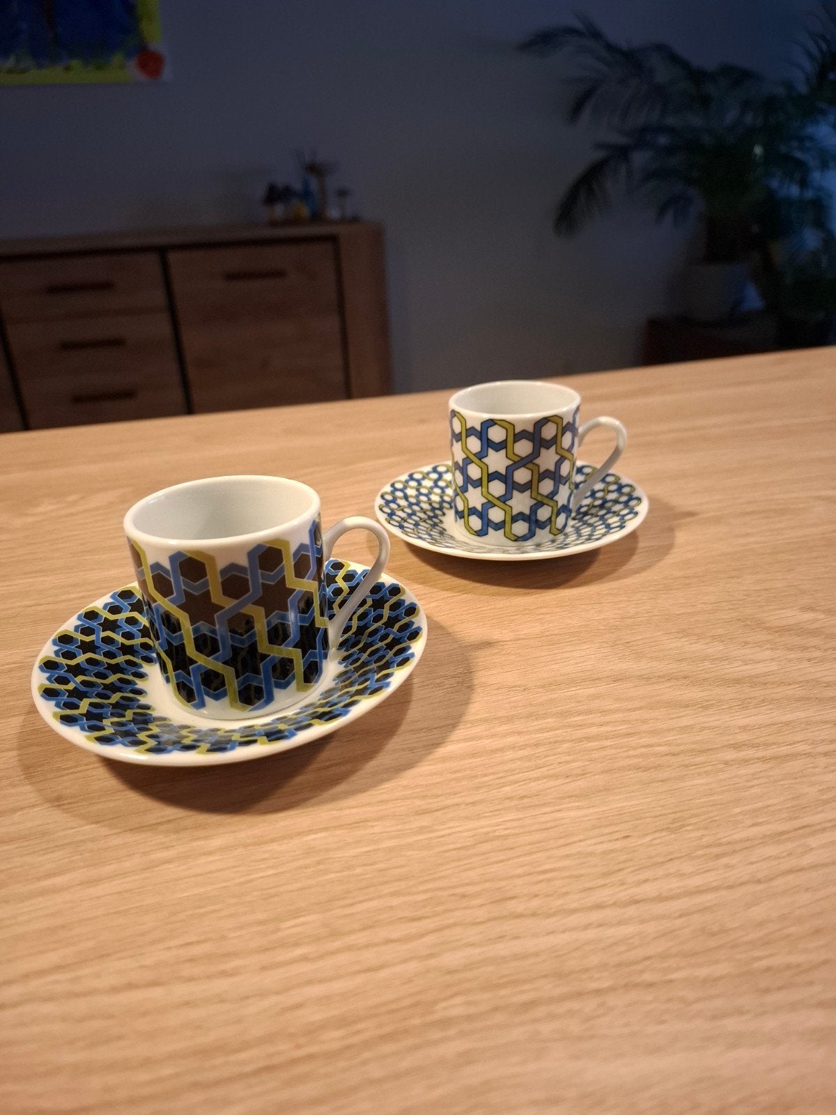 2 sachets à expresso avec assiettes, Enlèvement