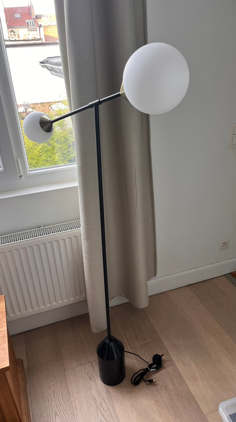 Lampadaire à 2 lumières, Maison & Meubles, Enlèvement, Comme neuf