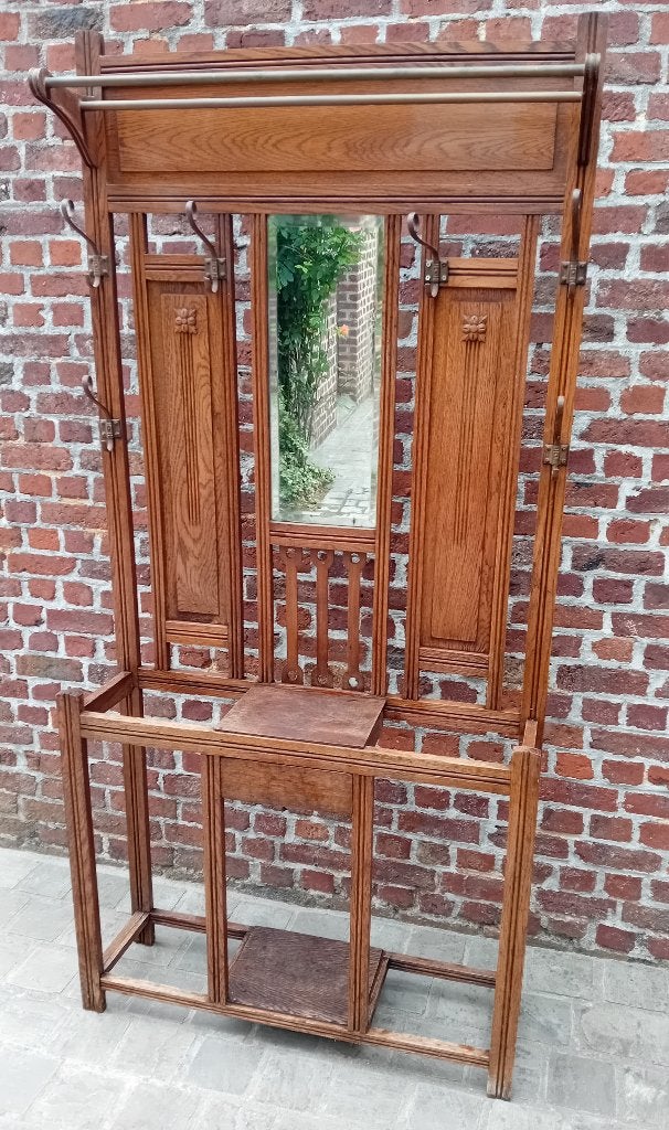 Porte-manteaux meuble d'entrée, Portemanteau mural, Utilisé, Bois, 150 à 200 cm