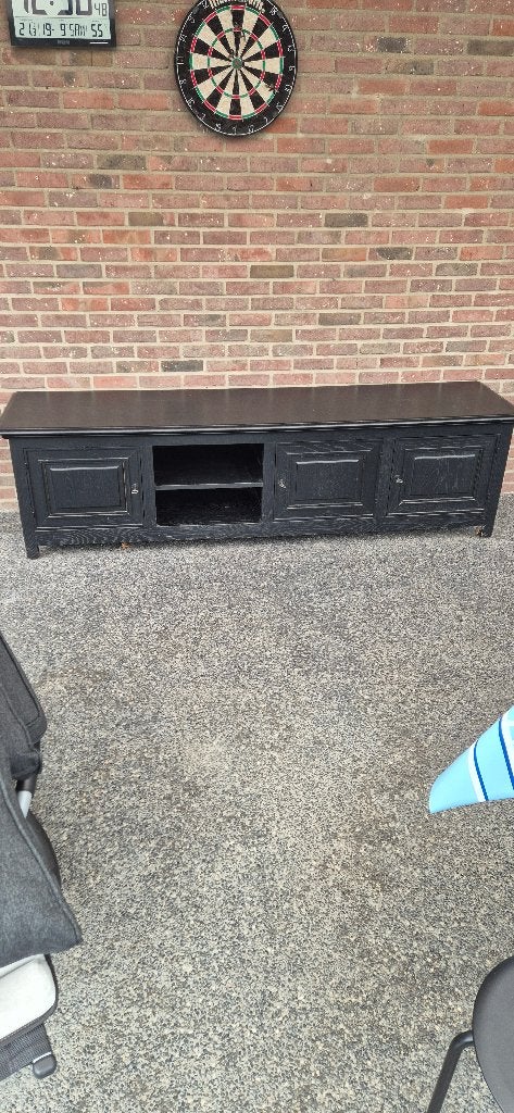 Tv meubel, Huis en Inrichting, Gebruikt, Eikenhout, 200 cm of meer, Minder dan 100 cm
