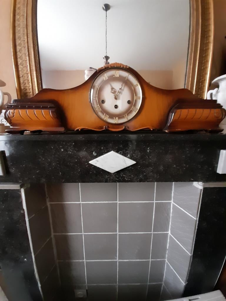 Antieke klok, FHS, ca 1900, werkt perfect, pendule, Antiek en Kunst, Antiek | Klokken, Ophalen