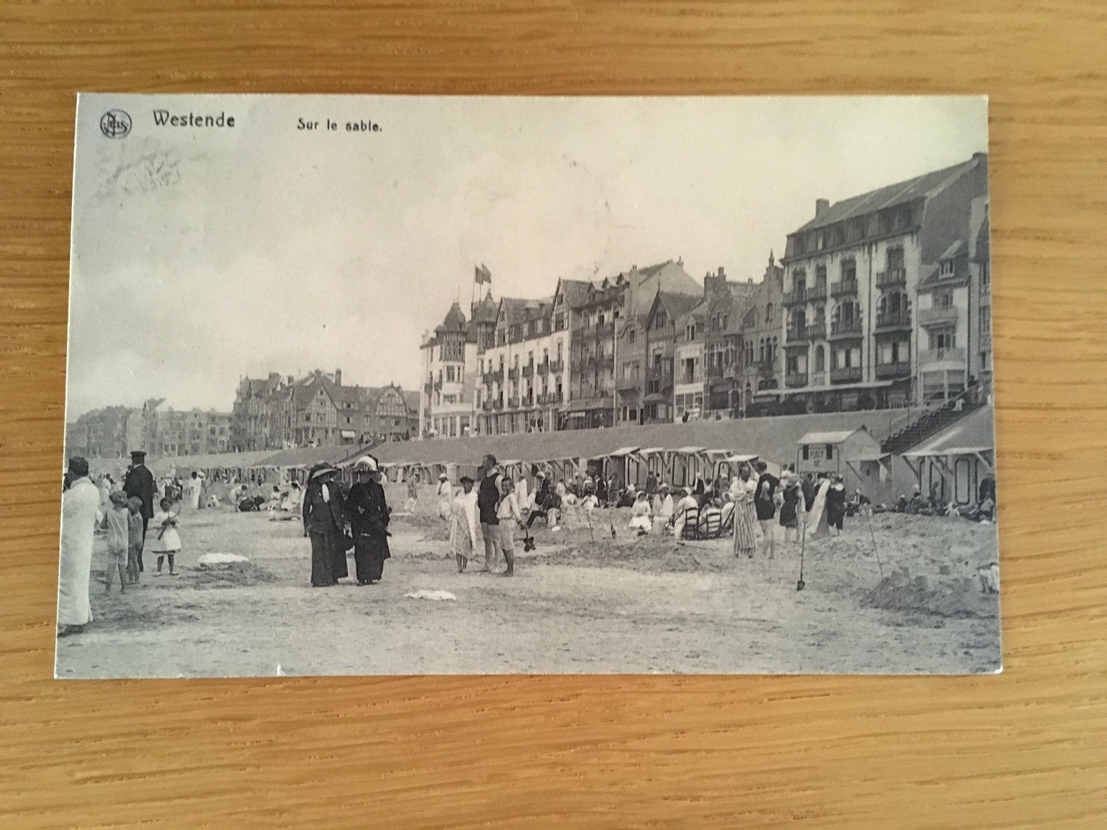 Oude postkaart Westende, Verzenden, Gelopen