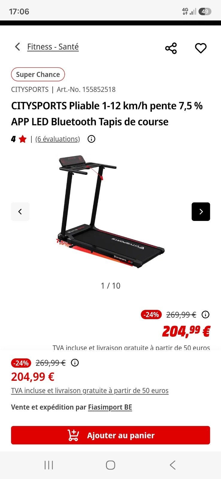 tapis de course, Enlèvement, Comme neuf, Jambes, Tapis roulant