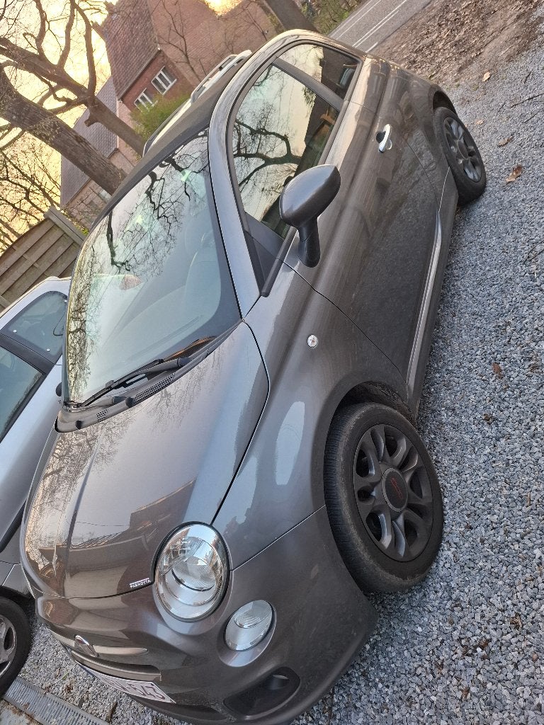 Fiat 500 cabrio automaat, Auto's, Automaat, 4 zetels, Cabriolet, Leder en Stof