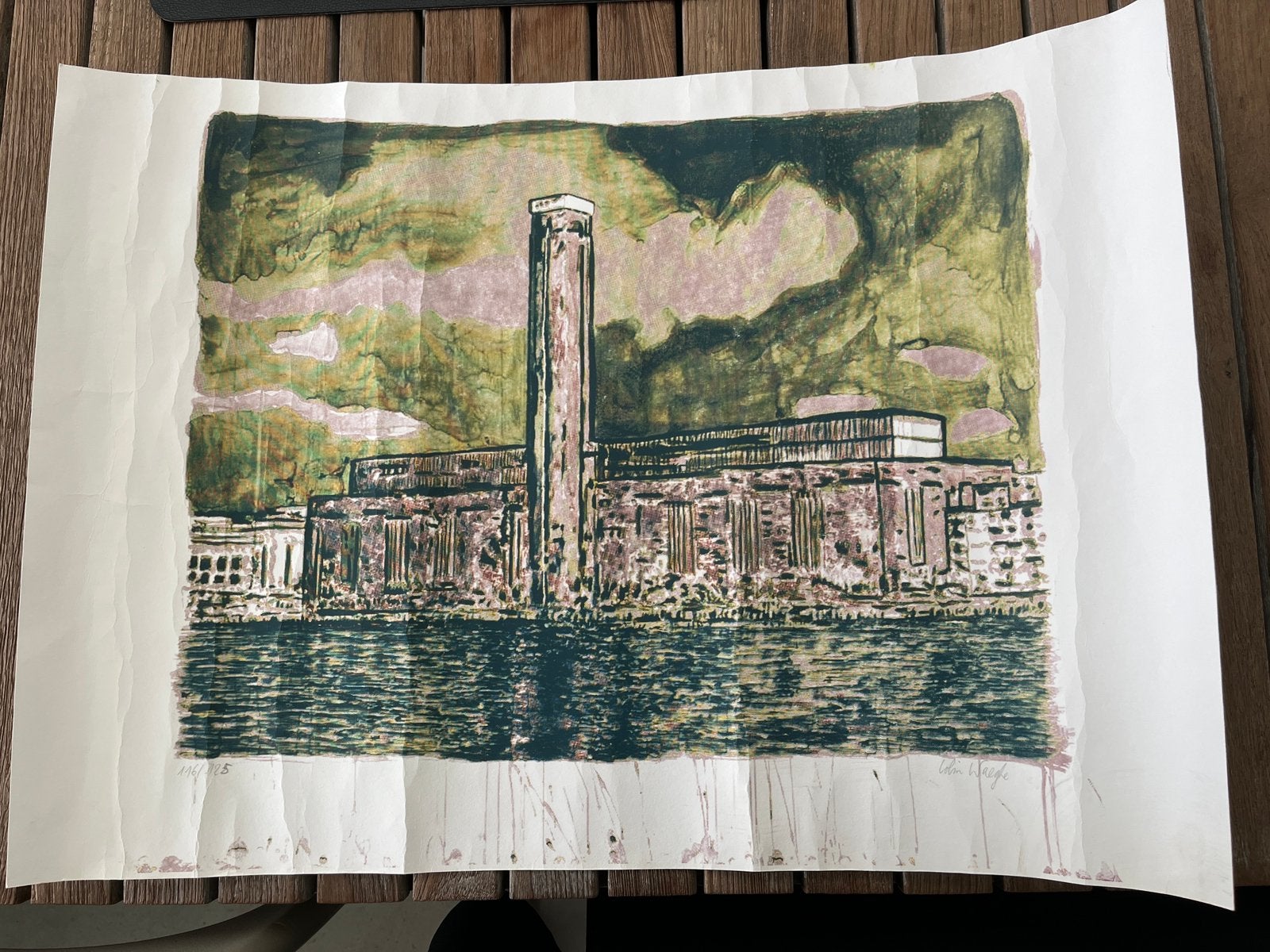 Colin Waeghe genummerde print 116/125 Tate Modern 70x50, Antiek en Kunst, Ophalen of Verzenden
