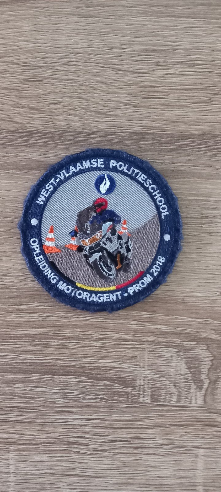 ecole des motard WPR UPC badge patch écusson, Collections, Enlèvement ou Envoi, Gendarmerie, Emblème ou Badge