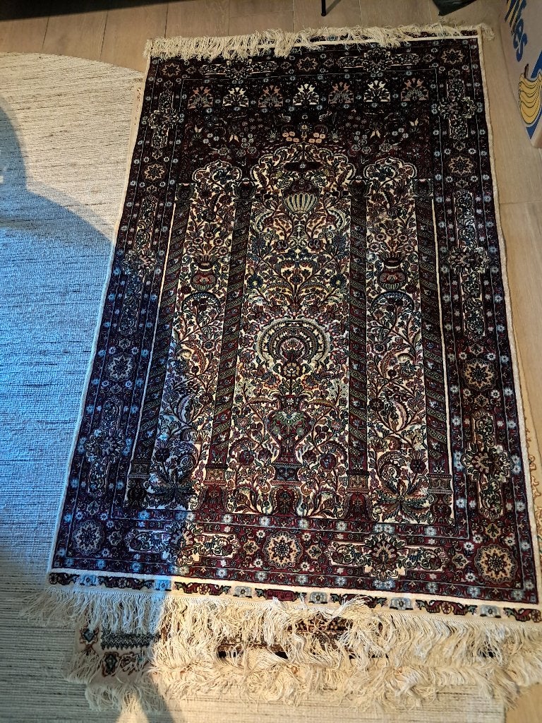 Tapijt oosters, Ophalen, 50 tot 100 cm, Blauw, 50 tot 100 cm