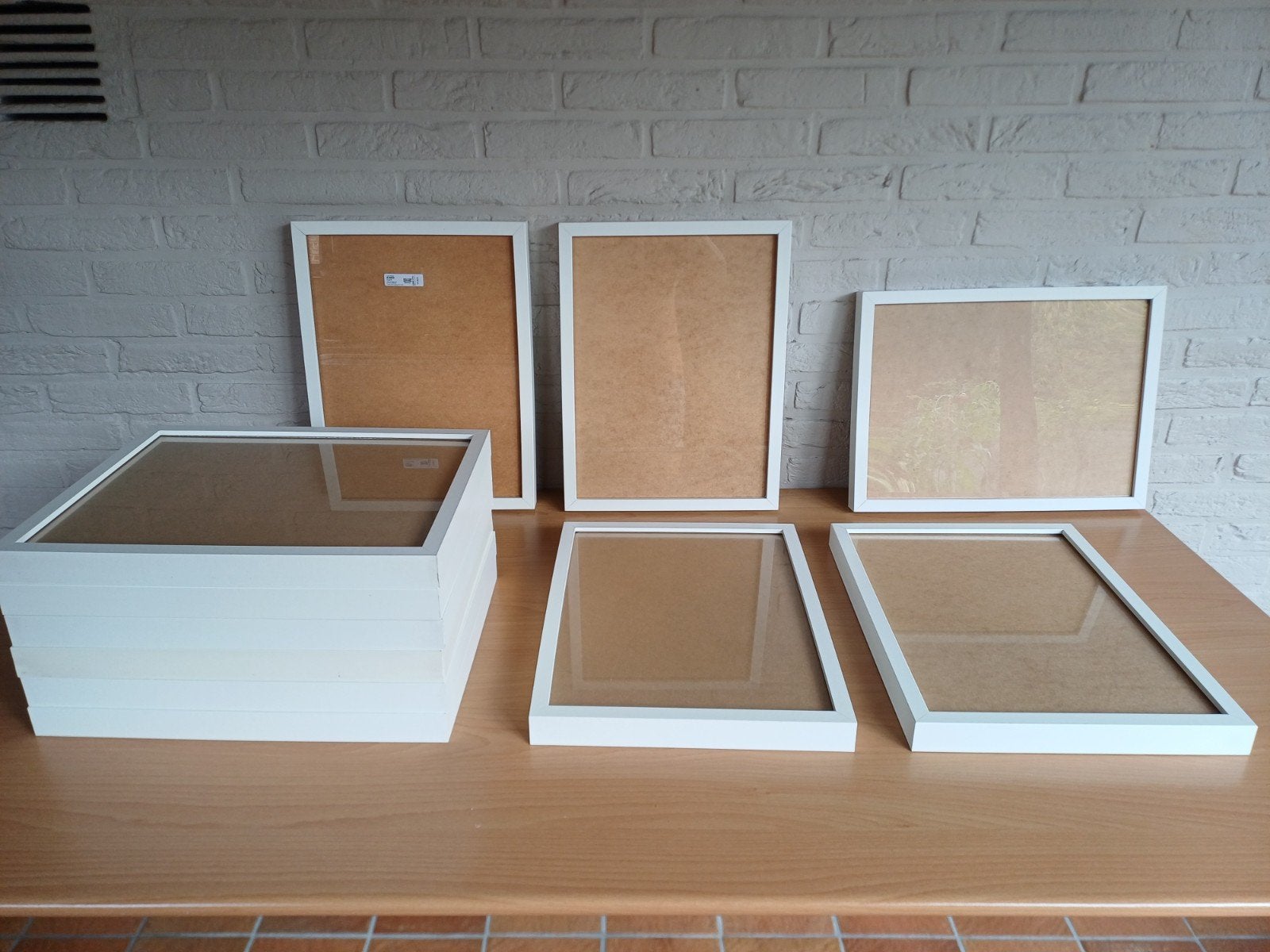witte houten kaders RIBBA van IKEA, Huis en Inrichting, Ophalen, Gebruikt, Wit, Achter glas