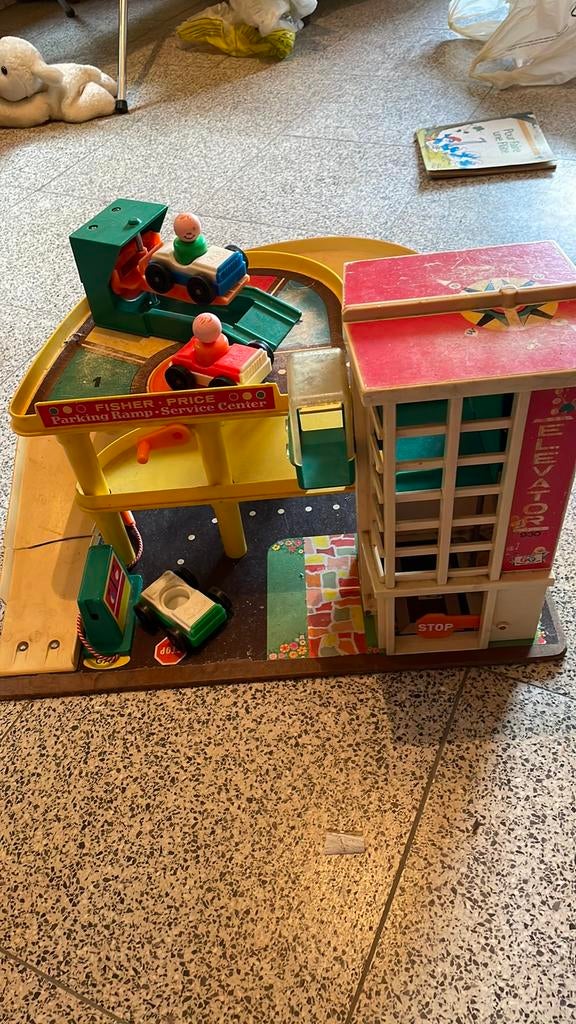 Vintage Fisher Price Garage, Kinderen en Baby's, Speelgoed | Fisher-Price, Ophalen, Gebruikt
