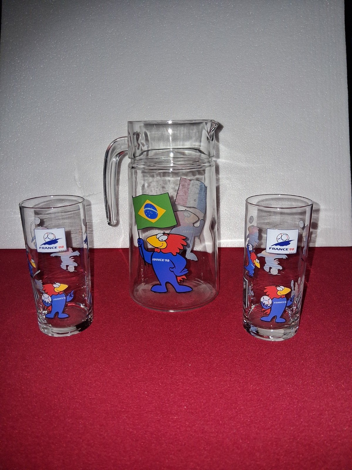 Carafe et 2 verres footix, Enlèvement