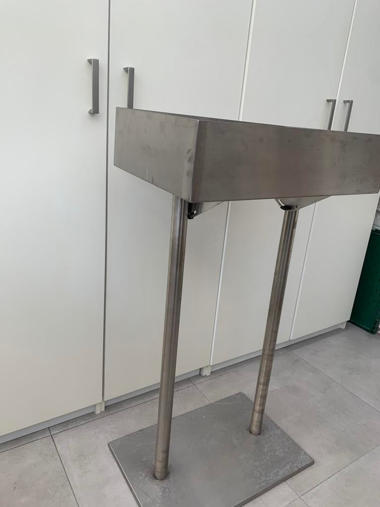 Horeca Industriële inox peukjes bak - afmetingen zie foto’s, Ophalen, Zo goed als nieuw