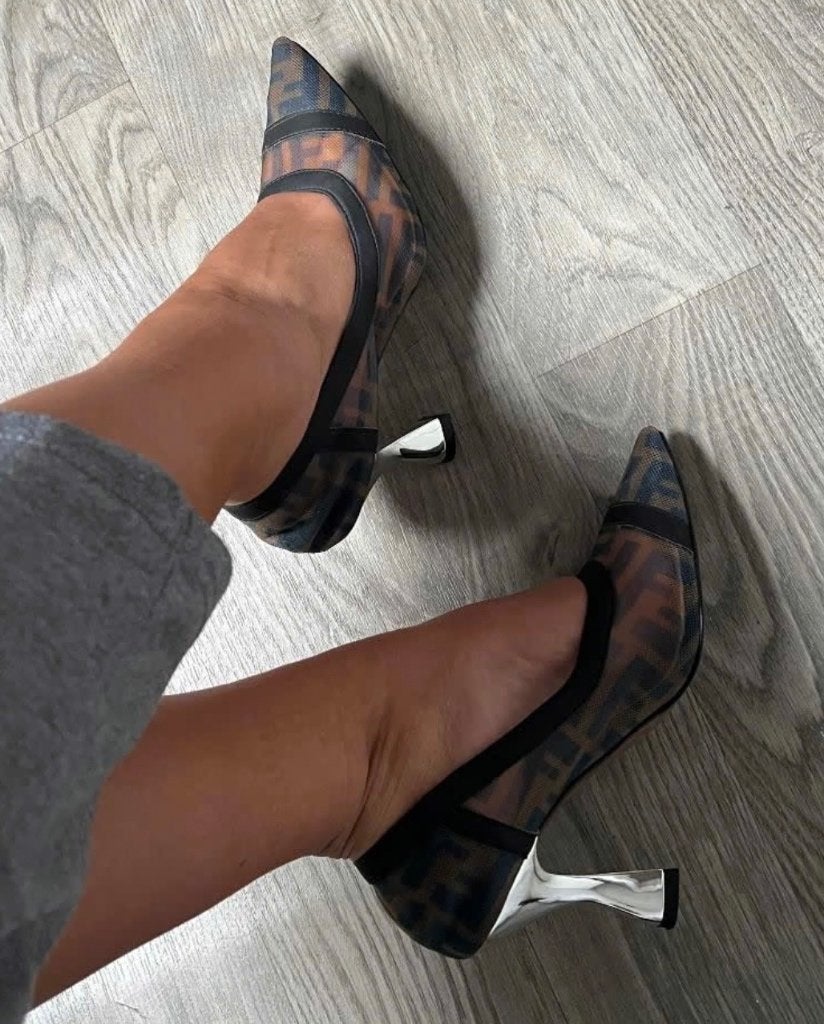 Fendi hakken mt 38, Ophalen, Pumps, Bruin, Fendi