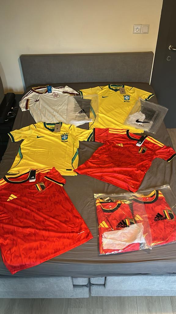 WK t-shirts Belgie, Brazil en Spanje, Sport en Fitness, Voetbal, Verzenden, Nieuw, Shirt