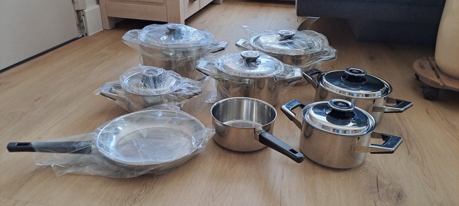 Uitstekende 8-delig kookpotten set, Huis en Inrichting, Ophalen