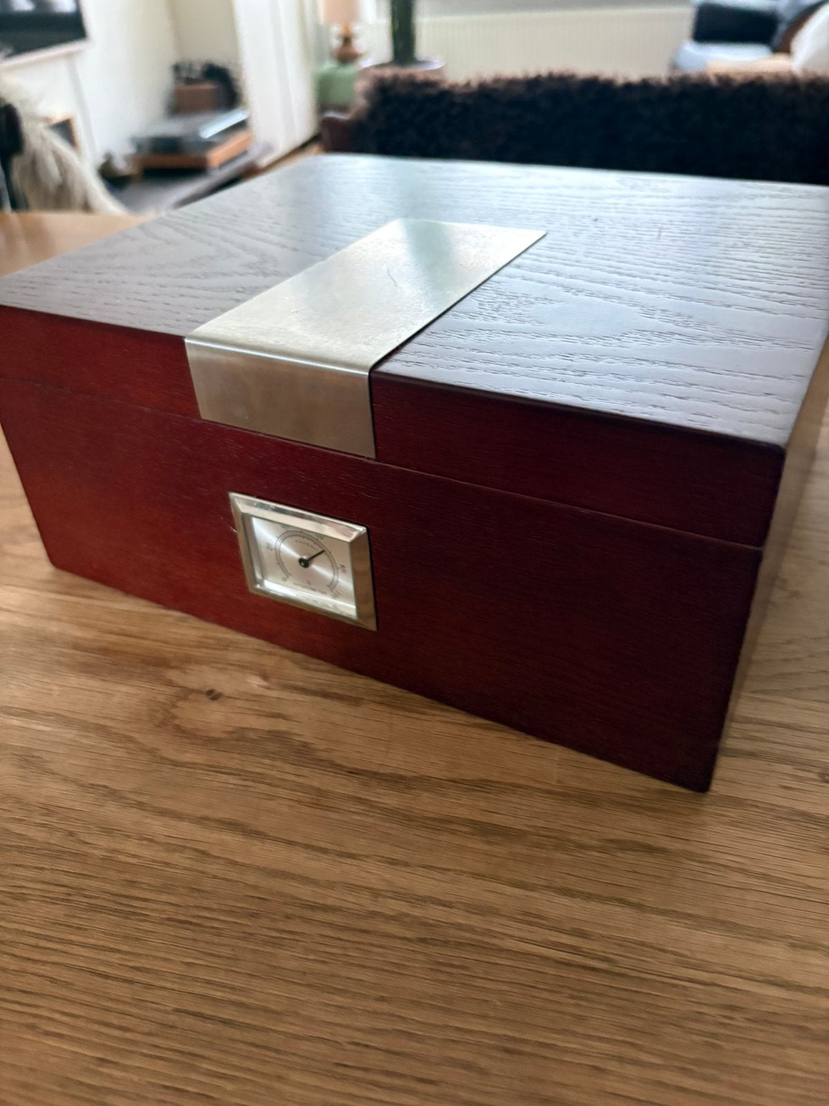 Humidor, walnoothout., Ophalen of Verzenden, Gebruikt, Tabaksdoos of Verpakking