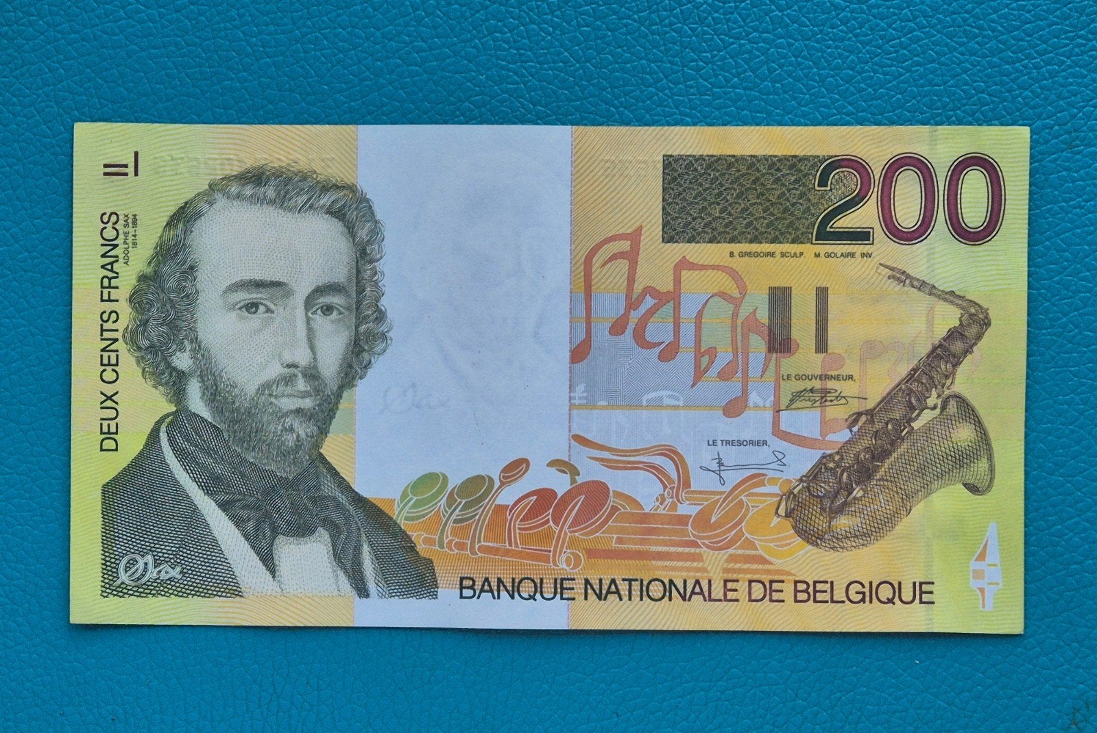 België 200 Frank  1996-1999 Sax !!! FDC, Postzegels en Munten, Ophalen of Verzenden, Los biljet