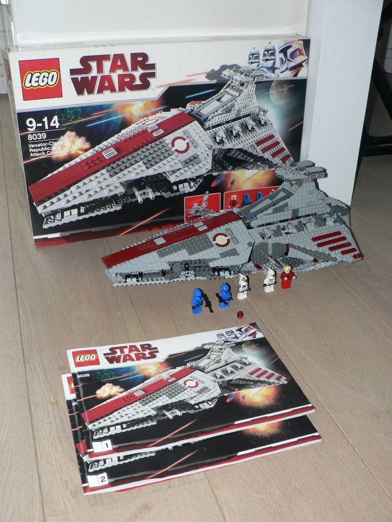 Lego Star Wars 8039 : Venator-Class Republic Attack Cruiser, Inclusief instructies, Star Wars, Lego, Ophalen of Verzenden