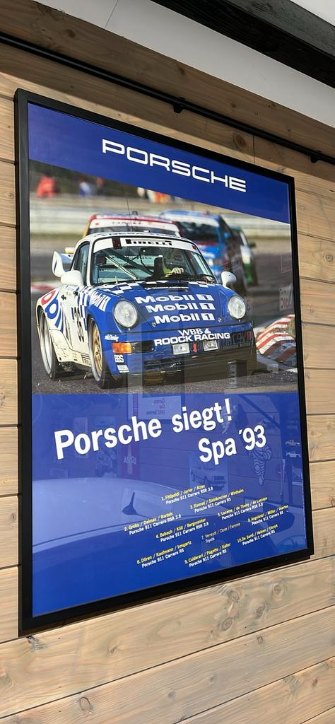 Officiele Porsche poster spa 93 964, Verzamelen, Ophalen, Zo goed als nieuw