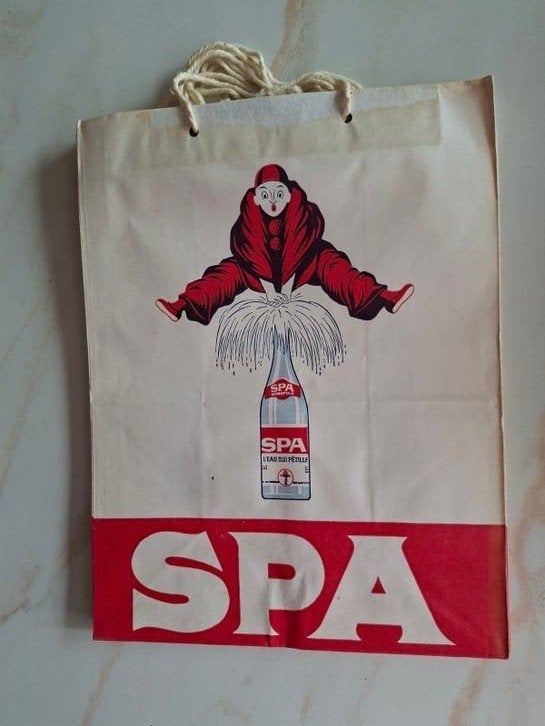 Sachet papier avec cordelette Spa rouge