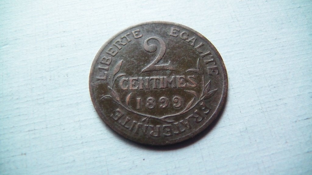 france 2 centimes 1899, Enlèvement, France