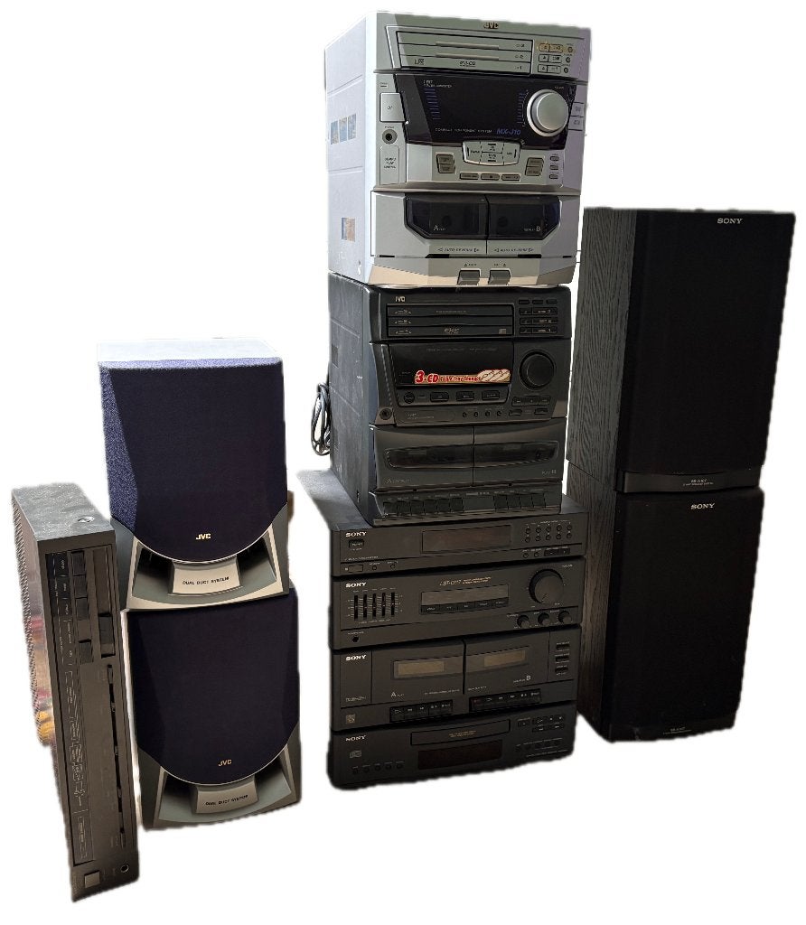 Lot diverse Stereo sets, Enlèvement, Utilisé, Deck cassettes ou Lecteur-enregistreur de cassettes, JVC